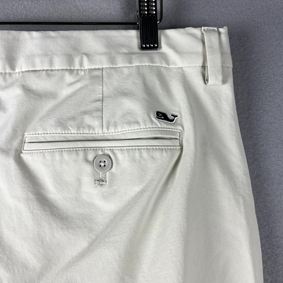 Vineyard Vines Performance Pant Mens 38x28 Ivory Chino Stretch Golf Activewear - Picture 10 of 15